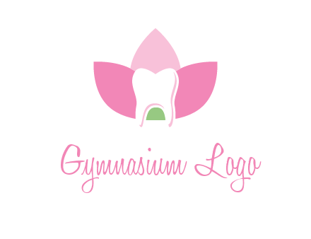 tooth in lotus flower dental logo