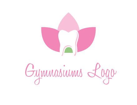 tooth in lotus flower dental logo