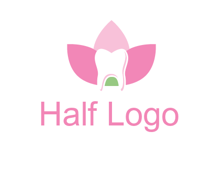 tooth in lotus flower dental logo
