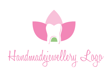 tooth in lotus flower dental logo