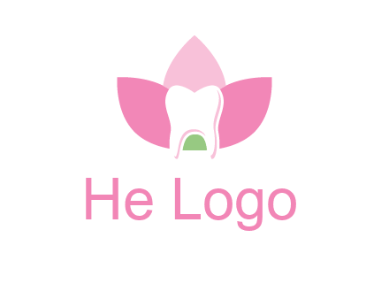 tooth in lotus flower dental logo
