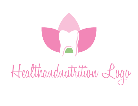 tooth in lotus flower dental logo