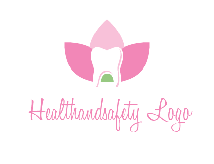 tooth in lotus flower dental logo
