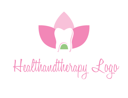 tooth in lotus flower dental logo