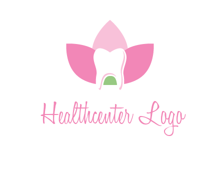 tooth in lotus flower dental logo