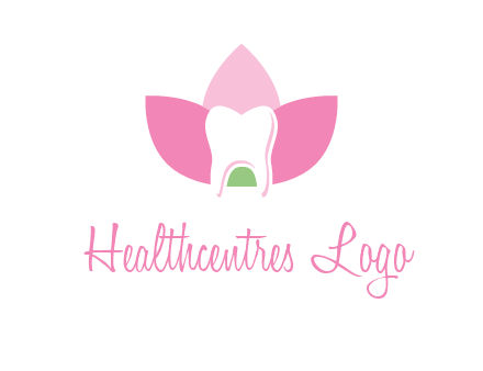 tooth in lotus flower dental logo
