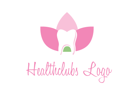 tooth in lotus flower dental logo