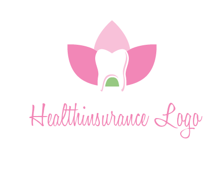 tooth in lotus flower dental logo