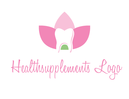 tooth in lotus flower dental logo