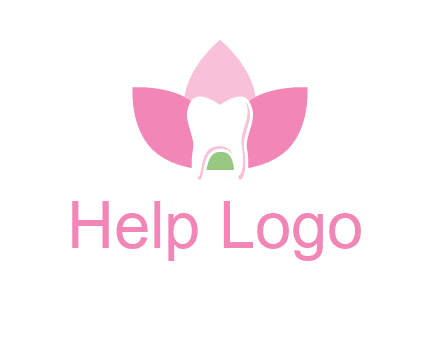 tooth in lotus flower dental logo