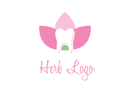 tooth in lotus flower dental logo