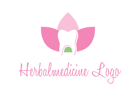 tooth in lotus flower dental logo