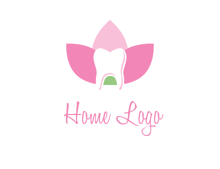 tooth in lotus flower dental logo