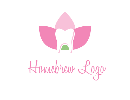 tooth in lotus flower dental logo