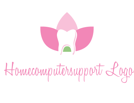 tooth in lotus flower dental logo