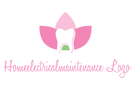tooth in lotus flower dental logo
