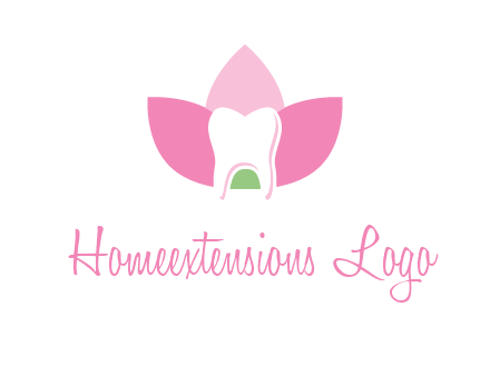 tooth in lotus flower dental logo