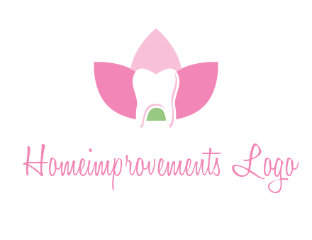 tooth in lotus flower dental logo