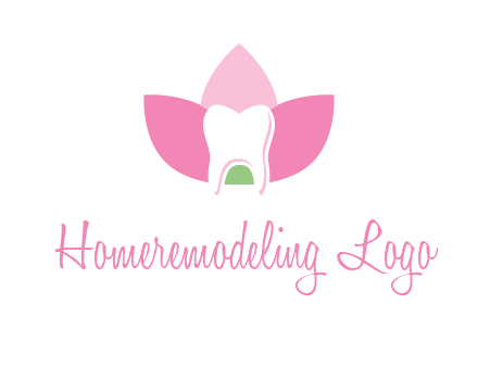 tooth in lotus flower dental logo