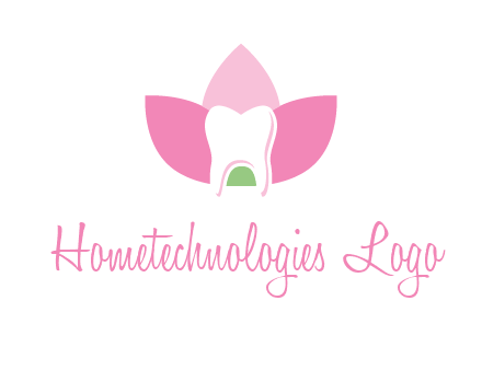 tooth in lotus flower dental logo