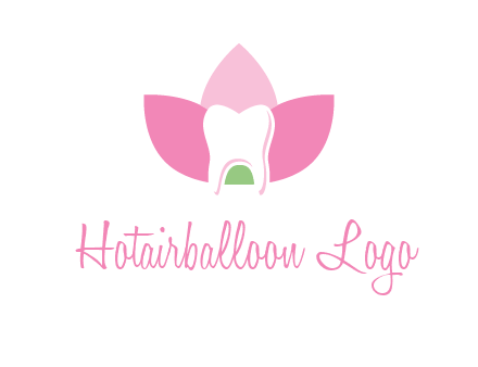 tooth in lotus flower dental logo