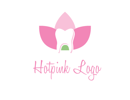 tooth in lotus flower dental logo
