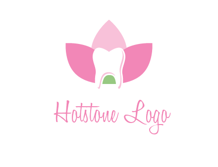 tooth in lotus flower dental logo