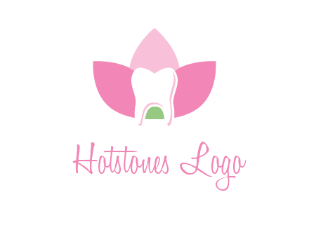 tooth in lotus flower dental logo