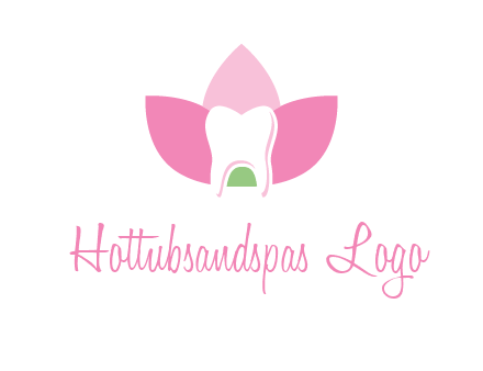 tooth in lotus flower dental logo