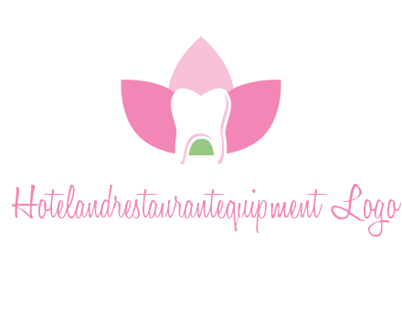 tooth in lotus flower dental logo