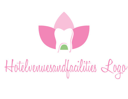 tooth in lotus flower dental logo