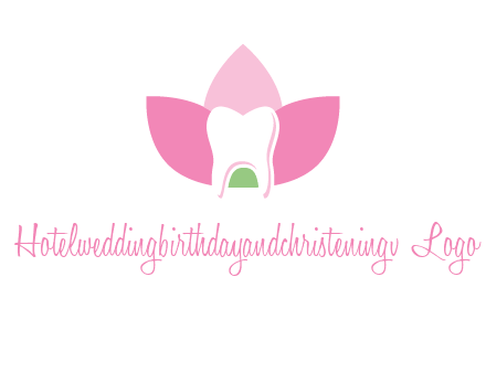 tooth in lotus flower dental logo