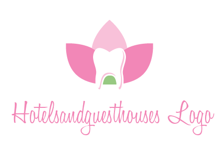 tooth in lotus flower dental logo