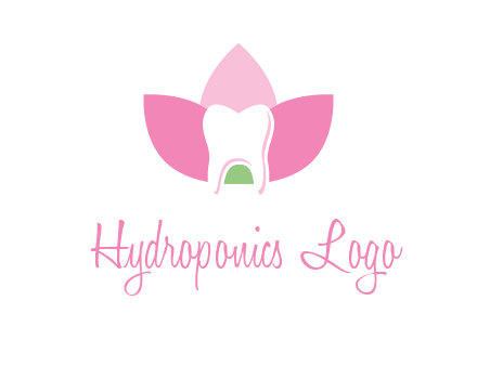 tooth in lotus flower dental logo