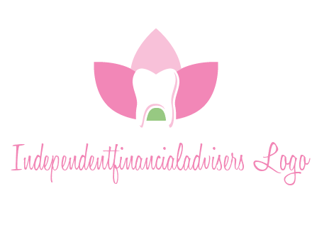tooth in lotus flower dental logo