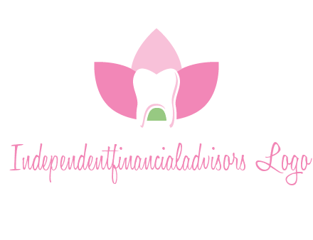 tooth in lotus flower dental logo