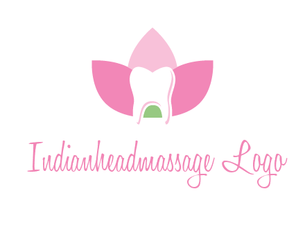 tooth in lotus flower dental logo