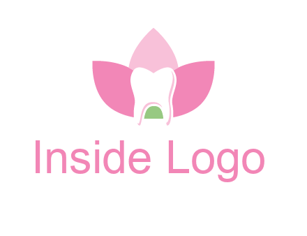 tooth in lotus flower dental logo