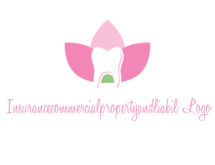 tooth in lotus flower dental logo