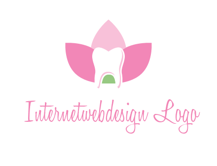 tooth in lotus flower dental logo