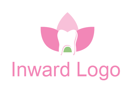 tooth in lotus flower dental logo