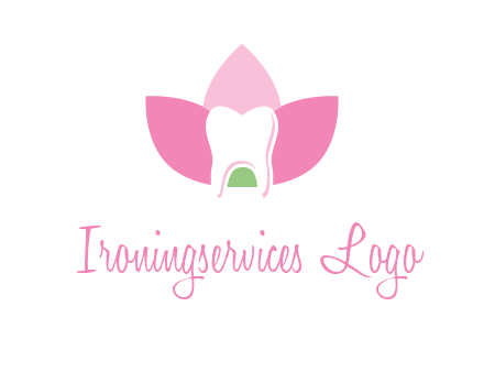 tooth in lotus flower dental logo