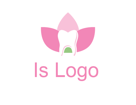 tooth in lotus flower dental logo