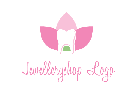 tooth in lotus flower dental logo
