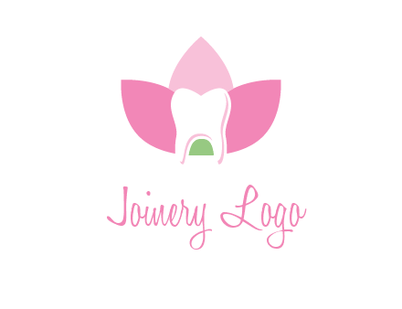 tooth in lotus flower dental logo