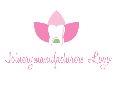 tooth in lotus flower dental logo