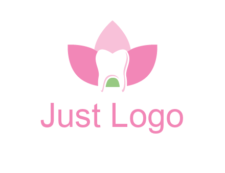 tooth in lotus flower dental logo