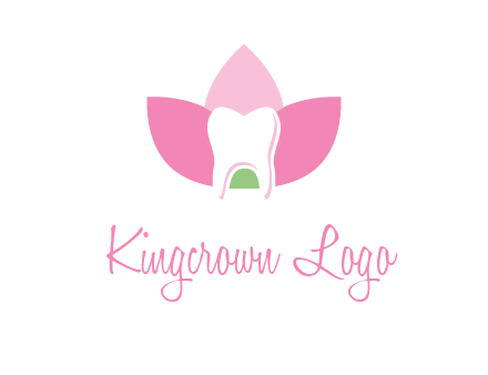 tooth in lotus flower dental logo