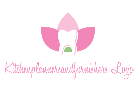 tooth in lotus flower dental logo