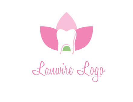 tooth in lotus flower dental logo